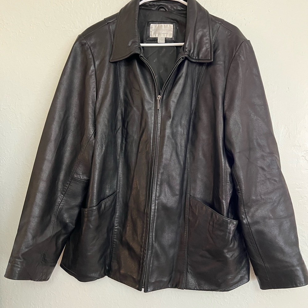 Vintage Worthington Genuine Lambskin Leather Jacket 1X Soft